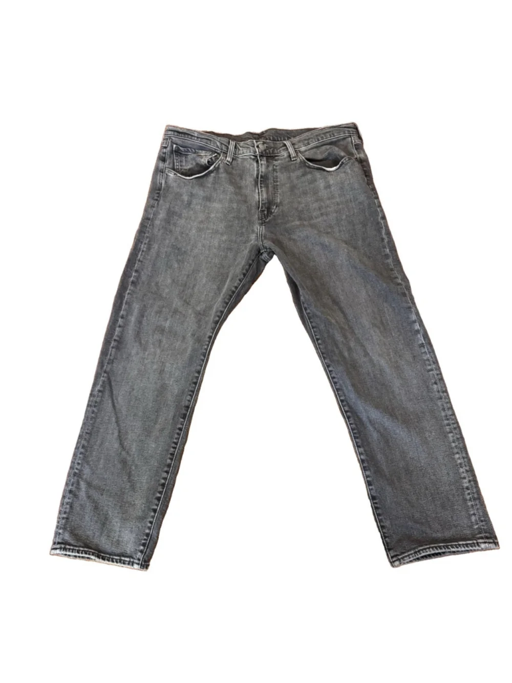Levi's 502 Mens Regular Tapered Fit Jeans 36X28 Black Wash Denim